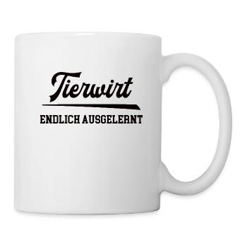 Tierwirt Endlich Ausgelernt Ausbildung Ende Lehre - Tasse - Weiß - Rechts