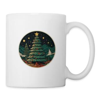Sapin de Noël d’hiver - Mug blanc - blanc - Droite