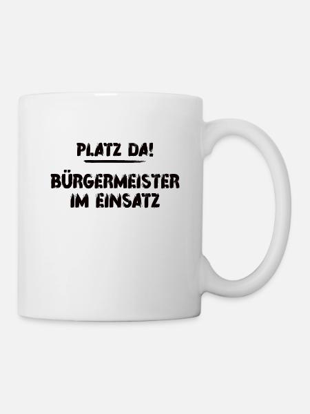 Bürgermeister Im Einsatz Politiker Werden Wahl Amt - Tasse - Weiß
