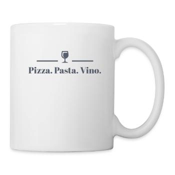 Pizza Vino Pasta - Tasse - Weiß - Rechts