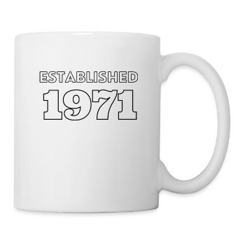 Fondée en 1971 - Célébrez votre année de naissance - Mug blanc - blanc - Droite