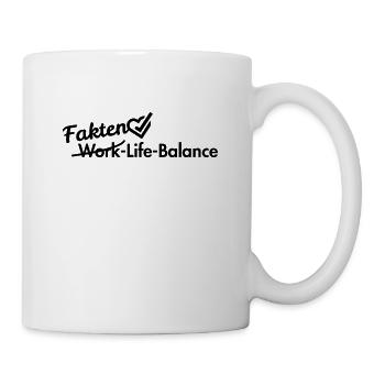 Mimikama Fakten-Life-Balance - Tasse - Weiß - Rechts