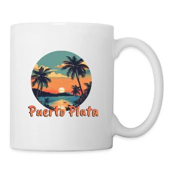 Puerto Plata République Dominicaine Plage Palmiers - Mug blanc - blanc - Droite