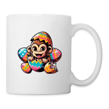 Singe de Pâques éclos conception d’oeuf de Pâques - Mug blanc - blanc - Droite