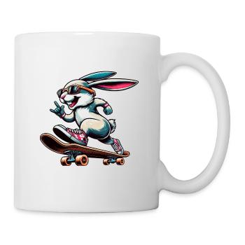 Cool Skateboarder lapin de Pâques Design - Mug blanc - blanc - Droite
