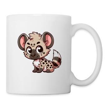 Süße Hyäne Comic Cartoon Design - Tasse - Weiß - Rechts