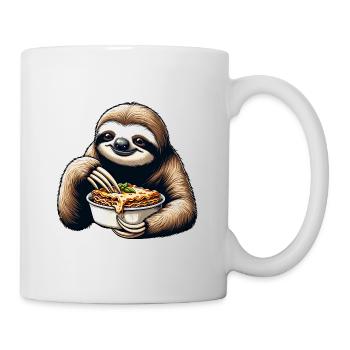 Sloth & Lasagna: Cartoon Fun - Mug - white - Right