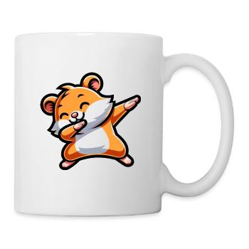 Cute Hamster Makes the Dab: Cartoon Style - Mug - white - Right