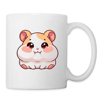 Süßer Hamster mit prallen Backen - Tasse - Weiß - Rechts