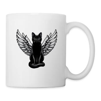 Black Cat as Dark Angel - Mug - white - Right