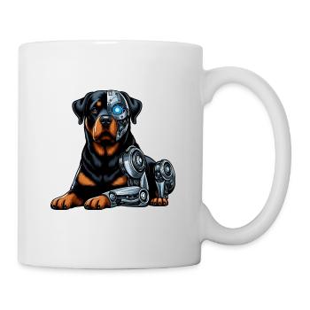 Rottweiler Cyborg Robot Espace - Mug blanc - blanc - Droite