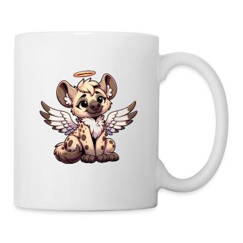 Hyena as Angel Cartoon Cute - Mug - white - Right
