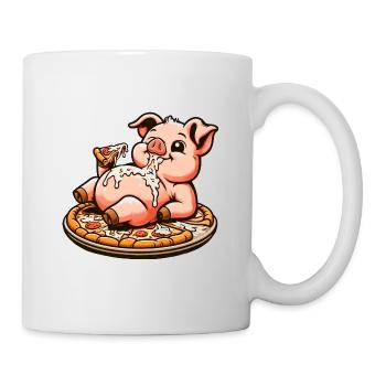 Cochon Sow Pizza Amateur de Pizza Drôle - Mug blanc - blanc - Droite