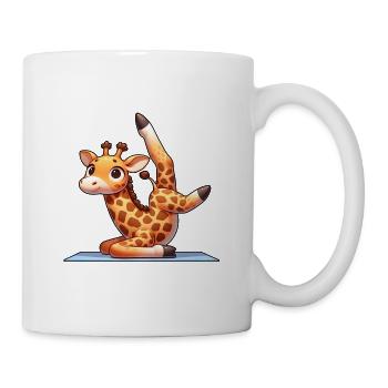 Girafe Yoga Entraînement Méditation Fitness Drôle - Mug blanc - blanc - Droite