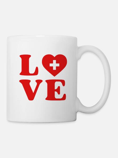 Swiss Love - Tasse - Weiß