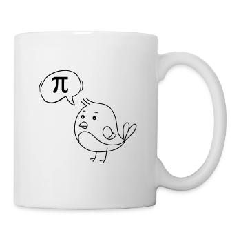 Vogel Pi - Tasse - Weiß - Rechts
