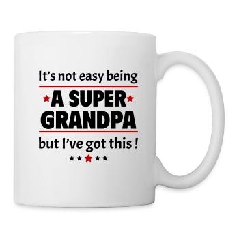 Nicht leicht, ein Super-Opa zu sein - Tasse - Weiß - Rechts