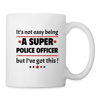 Not easy to be a super policeman! - Mug - white - Right