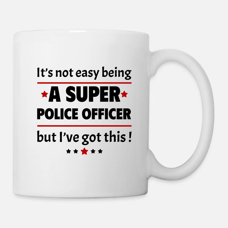 Pas facile d’être un super policier ! - Mug blanc - blanc