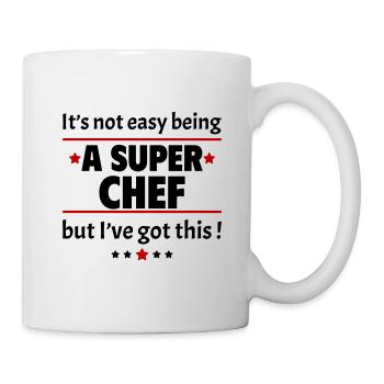 Pas facile d’être un super chef ! - Mug blanc - blanc - Droite