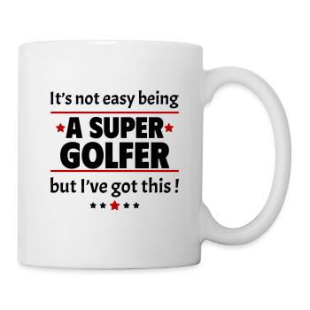 Pas facile d’être un super golfeur ! - Mug blanc - blanc - Droite