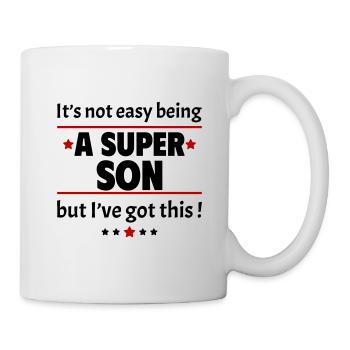 Ce n’est pas facile d’être un super fils - Mug blanc - blanc - Droite