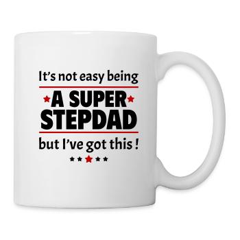 Ce n’est pas facile d’être un super beau-père - Mug blanc - blanc - Droite