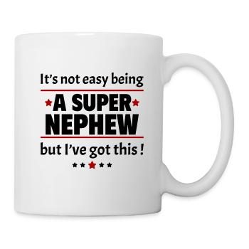 Not easy to be a super nephew - Mug - white - Right