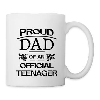 Stolzer Vater Eines Offiziellen Teenagers Endlich Dreizehn - Tasse - Weiß - Rechts