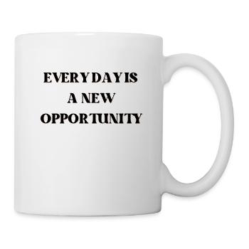Every day is a new opportunity - Mug - white - Right