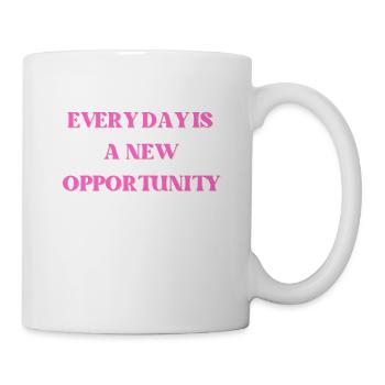 Every day is a new opportunity - Mug - white - Right