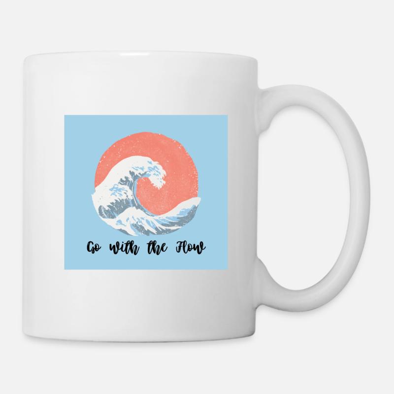 Sea waves with motivational saying - Mug - white