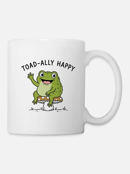 Happy Frog - Toad-ally Happy - Mug - white