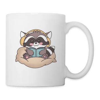 Read-ccoon - Mug blanc - blanc - Droite