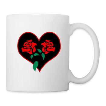 Retro roses tattoo inspired by Patjila - Mug - white - Right