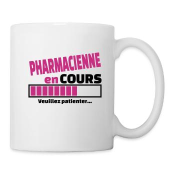 pharmacienne en cours - Mug blanc - blanc - Droite