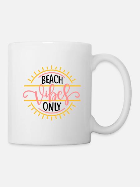 beach vibes only - Mug - white