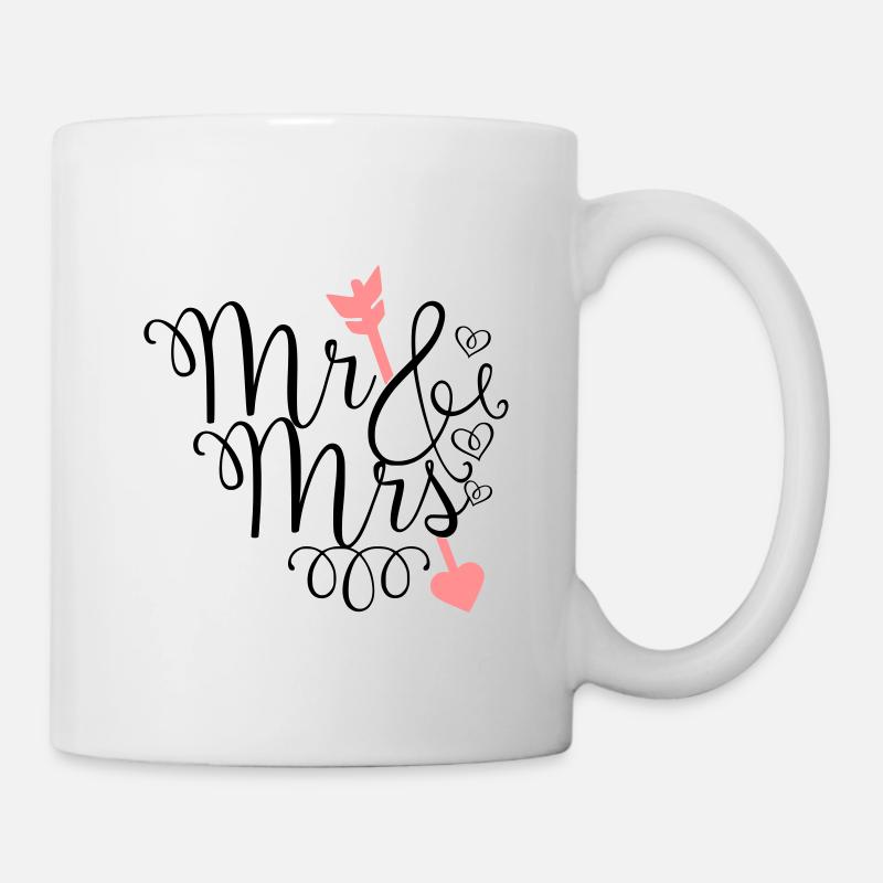 Heart Mr Mrs - Tasse - Weiß