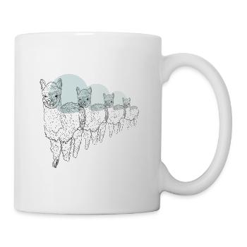 4 Alpakas - Tasse - Weiß - Rechts