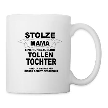 Fière maman d'une fille incroyablement bonne - Mug blanc - blanc - Droite