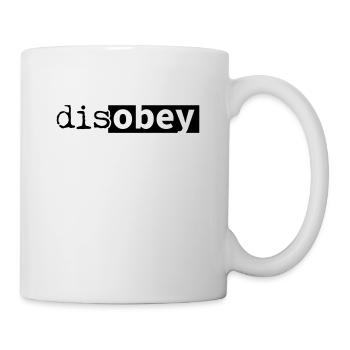 disobey obey disobedient - Mug - white - Right