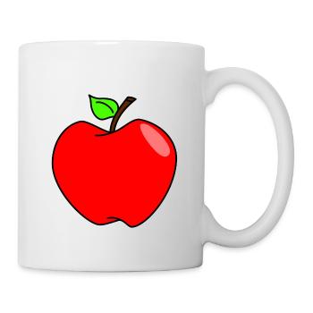 Apfel - Tasse - Weiß - Rechts