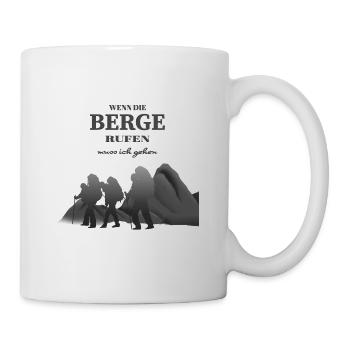 Bergsteigen - Tasse - Weiß - Rechts