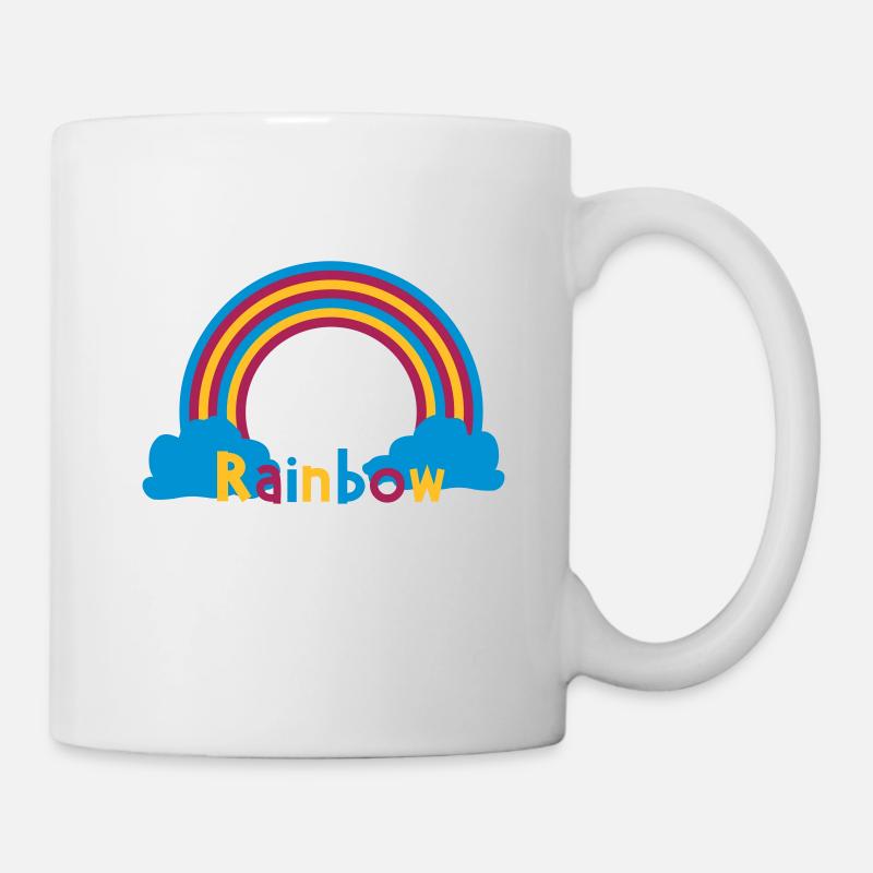 Regenbogen - Tasse - Weiß