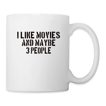REGARDER LE FILM: J'aime les films et peut-être 3 personnes - Mug blanc - blanc - Droite