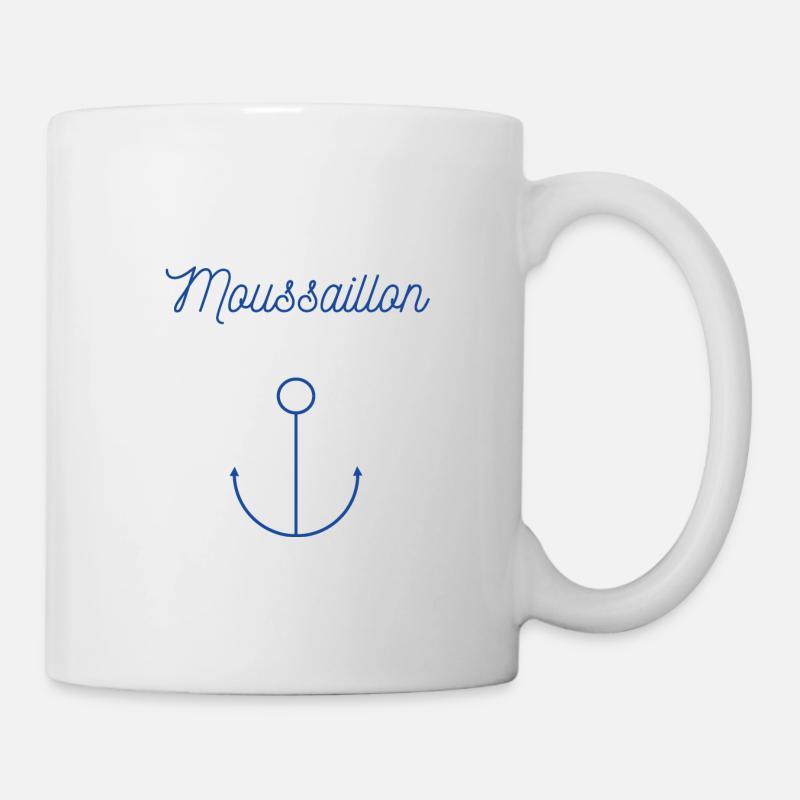 Moussaillon Bleu Marine Ancre Mer - Mug blanc - blanc