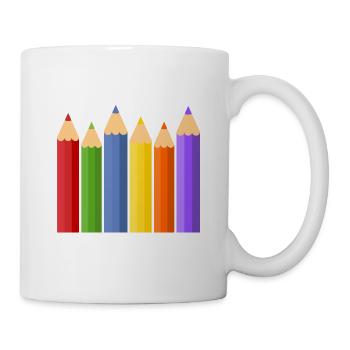 Pencil Colored Pencils Crayons Pencils Pen School - Mug - white - Right