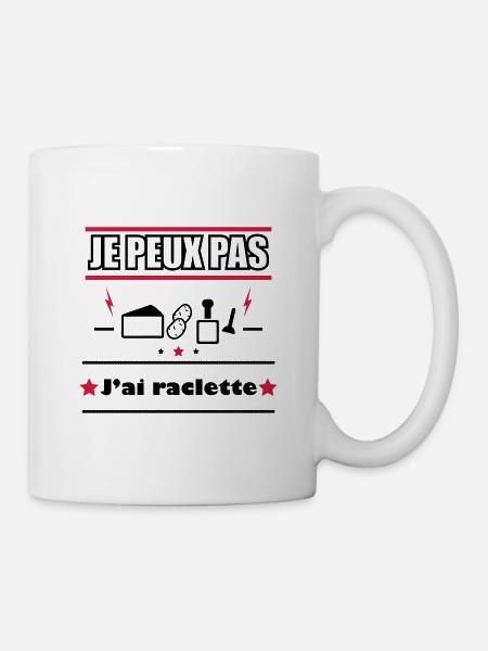 Je peux pas j'ai raclette - Mug blanc - blanc