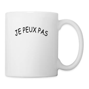 JE PEUX PAS, teeshirt à personnaliser, message - Mug blanc - blanc - Droite
