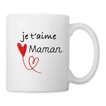 Je t'aime maman - Mug blanc - blanc - Droite